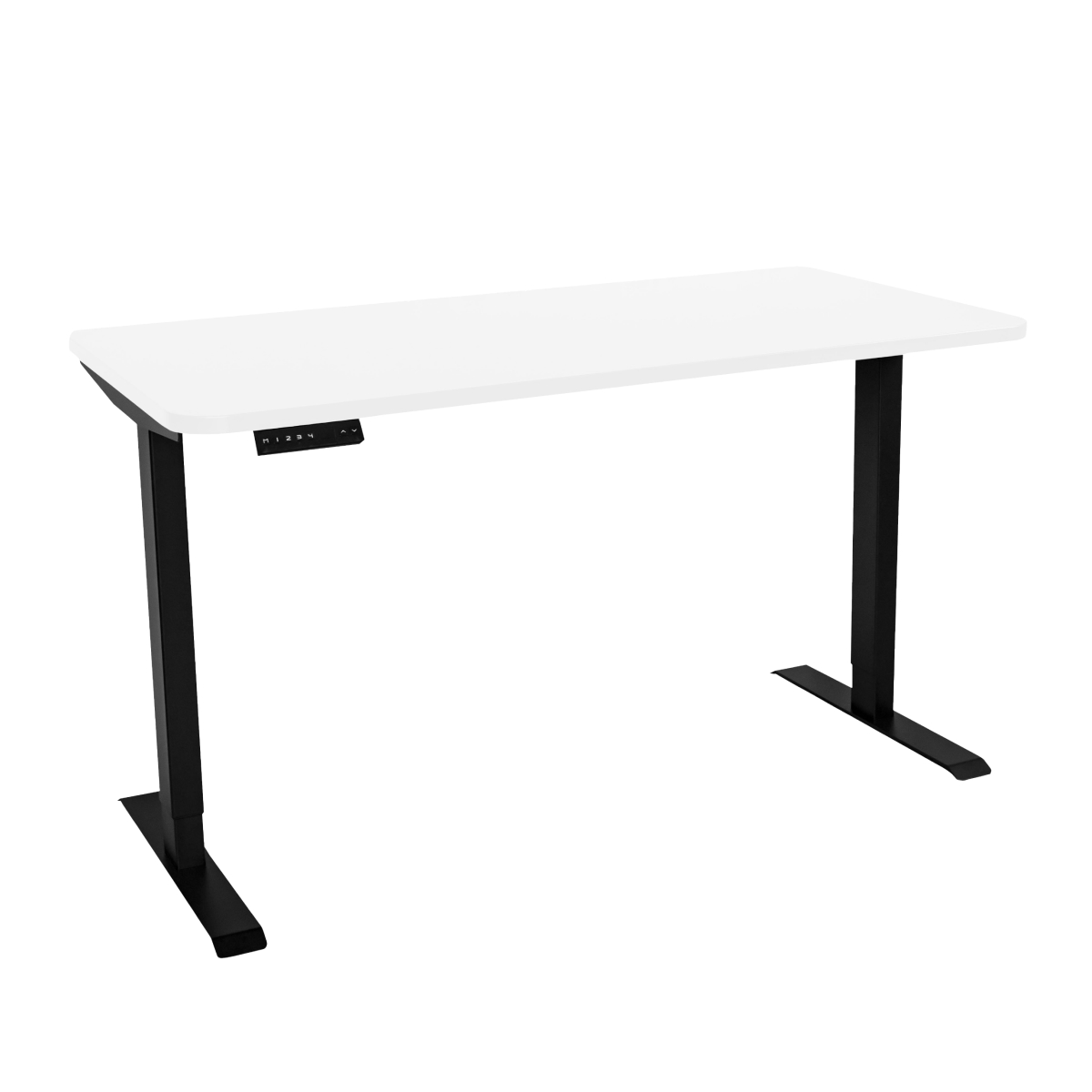 Стол с регулировкой высоты SR2 черный/ЛДСП белый, 140x70