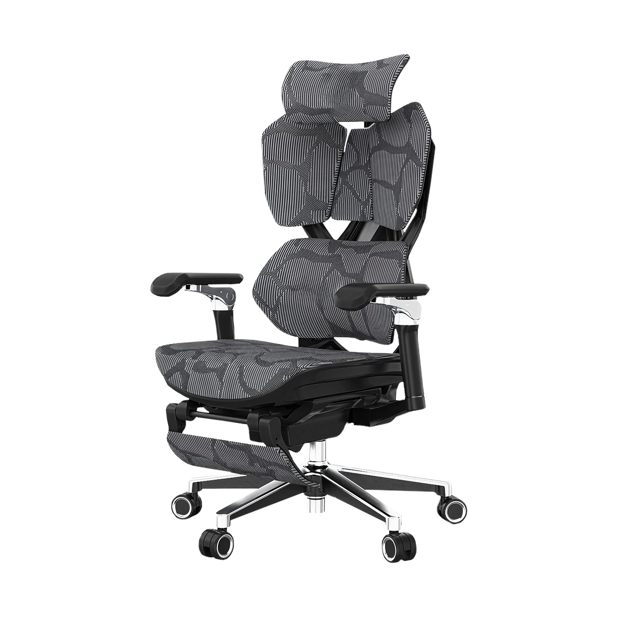 Кресло игровое LuxAlto X5 PRO-301 с подставкой для ног, Черное