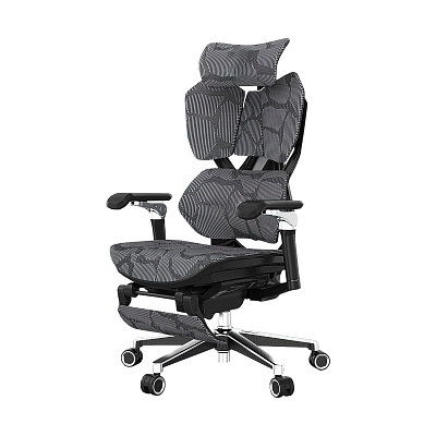 Кресло игровое LuxAlto X5 PRO-301 с подставкой для ног, Черное